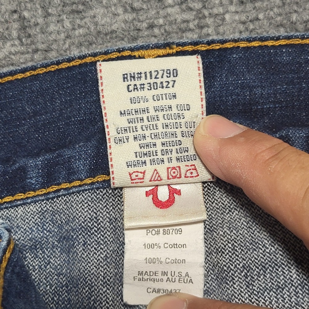 Vtg True Religion Men's "Billy" Bootcut "Made In USA" Denim Jeans Sz (30W x 31L) - Picture 6 of 16